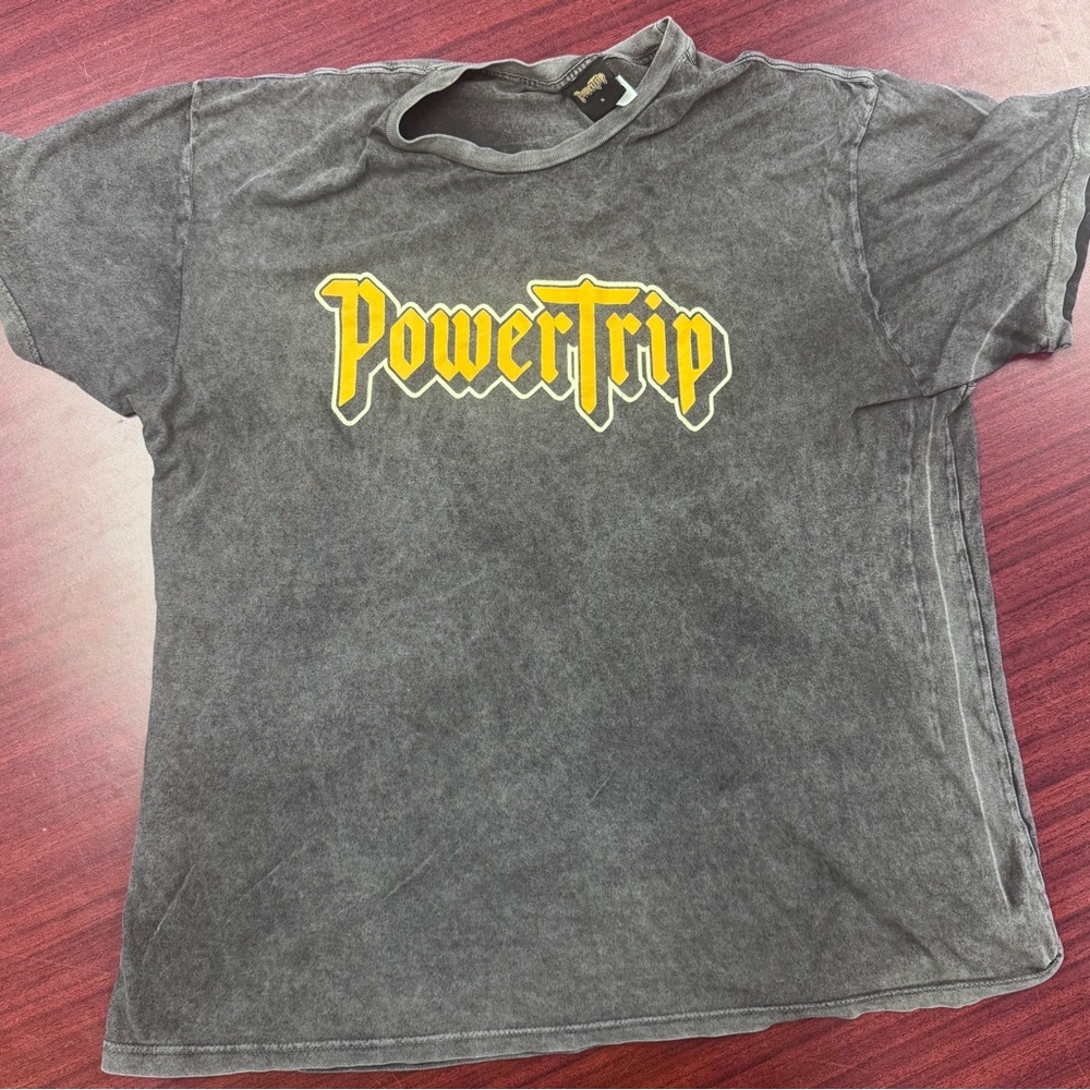 PowerTrip Official Graphic Tee - Charcoal XL